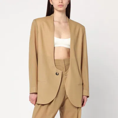PHILOSOPHY DI LORENZO SERAFINI BEIGE WOOL-BLEND JACKET