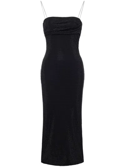 Philosophy Black Crystal Embellishment Square Neck Dress