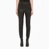 PHILOSOPHY PHILOSOPHY BLACK FAUX LEATHER SKINNY TROUSERS