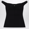 Philosophy Di Lorenzo Serafini Philosophy Black Nylon Top With Sweetheart Neckline