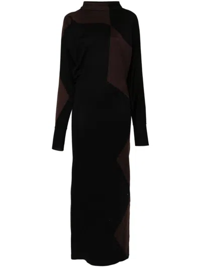 Philosophy Black Virgin Wool Knitted Dress