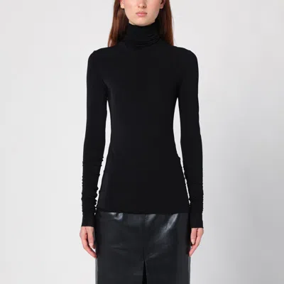 Philosophy Black Viscose Turtleneck Sweater