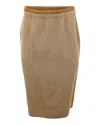 Philosophy By Alberta Ferretti Philosophy Di Alberta Ferretti Pencil Skirt In Brown Wool In Brown