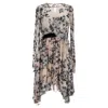 Philosophy By Lorenzo Serafini Floral Print Midi Dress In Multicolor Viscose In Multi