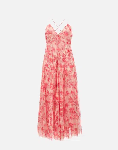 Philosophy By Lorenzo Serafini Tulle Floral Print Pink Dress