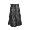 Philosophy By Lorenzo Serafini Philosophy Di Lorenzo Serafini Faux Crinkled Leather A-line Skirt In Black Viscose In Black