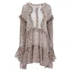 Philosophy By Lorenzo Serafini Philosophy Di Lorenzo Serafini Floral Tiered Mini Dress In Multicolor Viscose In Multi