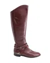 Philosophy By Lorenzo Serafini Philosophy Di Lorenzo Serafini Knee-high Flat Boots In Burgundy Leather In Red