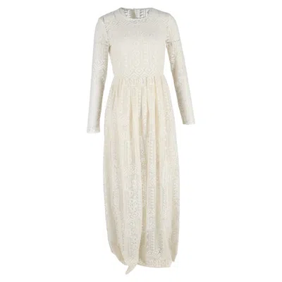 Philosophy By Lorenzo Serafini Philosophy Di Lorenzo Serafini Lace Maxi Dress In White Viscose
