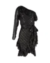 Philosophy By Lorenzo Serafini Philosophy Di Lorenzo Serafini One Shoulder Asymmetrical Dress In Black Silk In Black