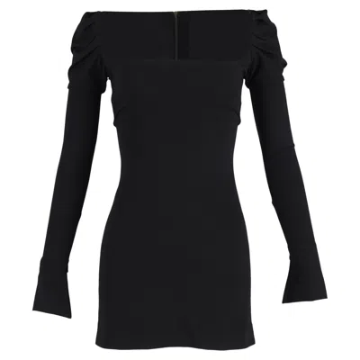 Philosophy By Lorenzo Serafini Philosophy Di Lorenzo Serafini Puff Shoulder Mini Dress In Black Viscose