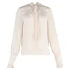 Philosophy By Lorenzo Serafini Philosophy Di Lorenzo Serafini Ruffle Blouse In Cream Polyester In Pink