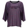 Philosophy By Lorenzo Serafini Striped T-shirt In Multicolor Nylon In Multi