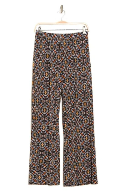 Philosophy By Rpublic Clothing Medallion Print Wide Leg Pants In Brown