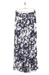 Philosophy By Rpublic Clothing Smocked Wide Leg Pants In Summer Floral Navy/ White