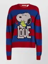 Philosophy Di Lorenzo Serafini Cashmere Blend Knit Sweater With Peanuts™ Inlay