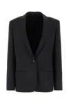 PHILOSOPHY CHARCOAL STRETCH POLYESTER BLEND BLAZER