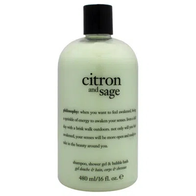 Philosophy Citron And Sage By  For Unisex - 16 oz Shampoo, Shower Gel And Bubble Bath In White