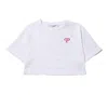 Philosophy Di Lorenzo Serafini Cropped T-shirt With Print On The Back In Bianco