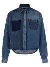 Philosophy Patchwork Denim Shirt