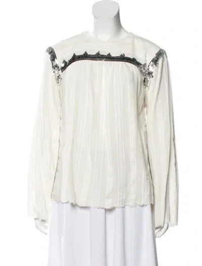 Pre-owned Philosophy Di Alberta Ferretti Crew Neck Long Sleeve Blouse In Neutral