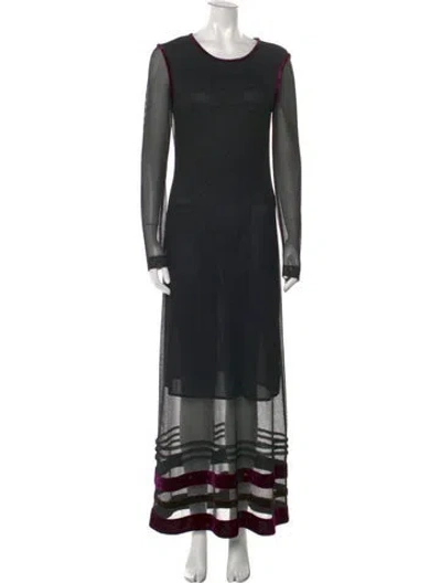 Pre-owned Philosophy Di Alberta Ferretti Vintage Long Dress In Black