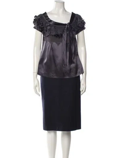 Pre-owned Philosophy Di Alberta Ferretti Vintage Wool Skirt Set In Gray