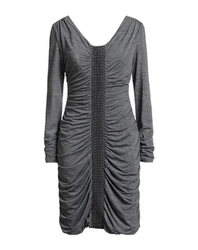 Philosophy Di Alberta Ferretti Woman Midi Dress Grey Size 10 Polyester, Wool