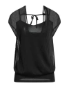 Philosophy Di Alberta Ferretti Woman Top Black Size 8 Rayon