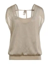 Philosophy Di Alberta Ferretti Woman Top Sand Size 6 Rayon In Neutral