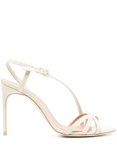 Philosophy Di Lorenzo Serafini 100mm Patent-leather Sandals In Neutrals