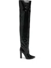 Philosophy Di Lorenzo Serafini 120mm Crocodile-embossed Leather Boots In Black