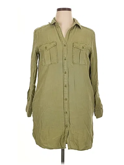 Pre-owned Philosophy Di Lorenzo Serafini 3/4 Sleeve Button Down Shirt In Green