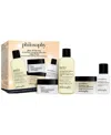 Philosophy Di Lorenzo Serafini 4-pc. Glow All The Way For Hydrated, Smooth & Radiant Skin Skincare Gift Set In Transparent