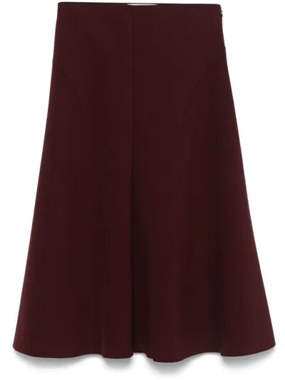 Philosophy Di Lorenzo Serafini Pleated Midi Skirt In Braun