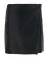 Philosophy Di Lorenzo Serafini Duchesse Satin Mini Skirt In Black