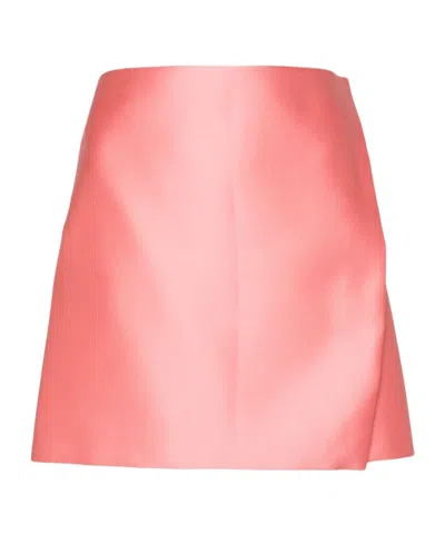 PHILOSOPHY DI LORENZO SERAFINI PHILOSOPHY DI LORENZO SERAFINI A-LINE WRAPPED MINI SATIN SKIRT
