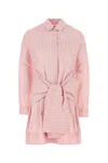 Philosophy Di Lorenzo Serafini Striped Short Chemiser Dress With Belt In Fantasiarosa