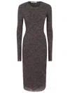 Philosophy Di Lorenzo Serafini Long-sleeve Midi Dress In Grigio