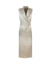 Philosophy Di Lorenzo Serafini Abito Midi Con Bottoni Beige In 0003