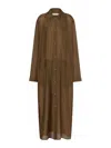 Philosophy Di Lorenzo Serafini Habotai Silk Wash Long Coat Clothing In Marrón