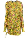Philosophy Di Lorenzo Serafini Printed Stretch Jersey Mini Dress In Gelb