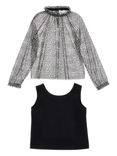 Philosophy Di Lorenzo Serafini Kids' Animal-print Top (set Of Two) In Black