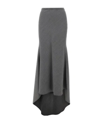 Philosophy Di Lorenzo Serafini Asymmetric-design Skirt In Gray
