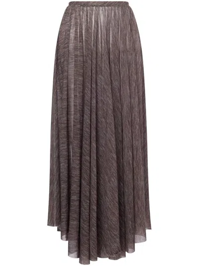 Philosophy Di Lorenzo Serafini Woman Maxi Skirt Grey Size 8 Polyamide In Gray