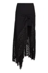 Philosophy Di Lorenzo Serafini Elastic Fringed Maxi Skirt In Black