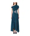 Philosophy Di Lorenzo Serafini Philosophy Asymmetrical Draped Dress In Blue