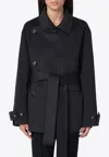 Philosophy Di Lorenzo Serafini Elegant Grey Wool Belted Jacket In Gray