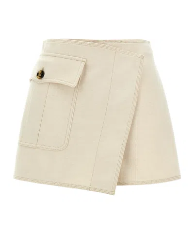 Philosophy Di Lorenzo Serafini Asymmetrical Shorts In Nude