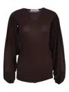 Philosophy Di Lorenzo Serafini Balloon-sleeve Blouse In Brown